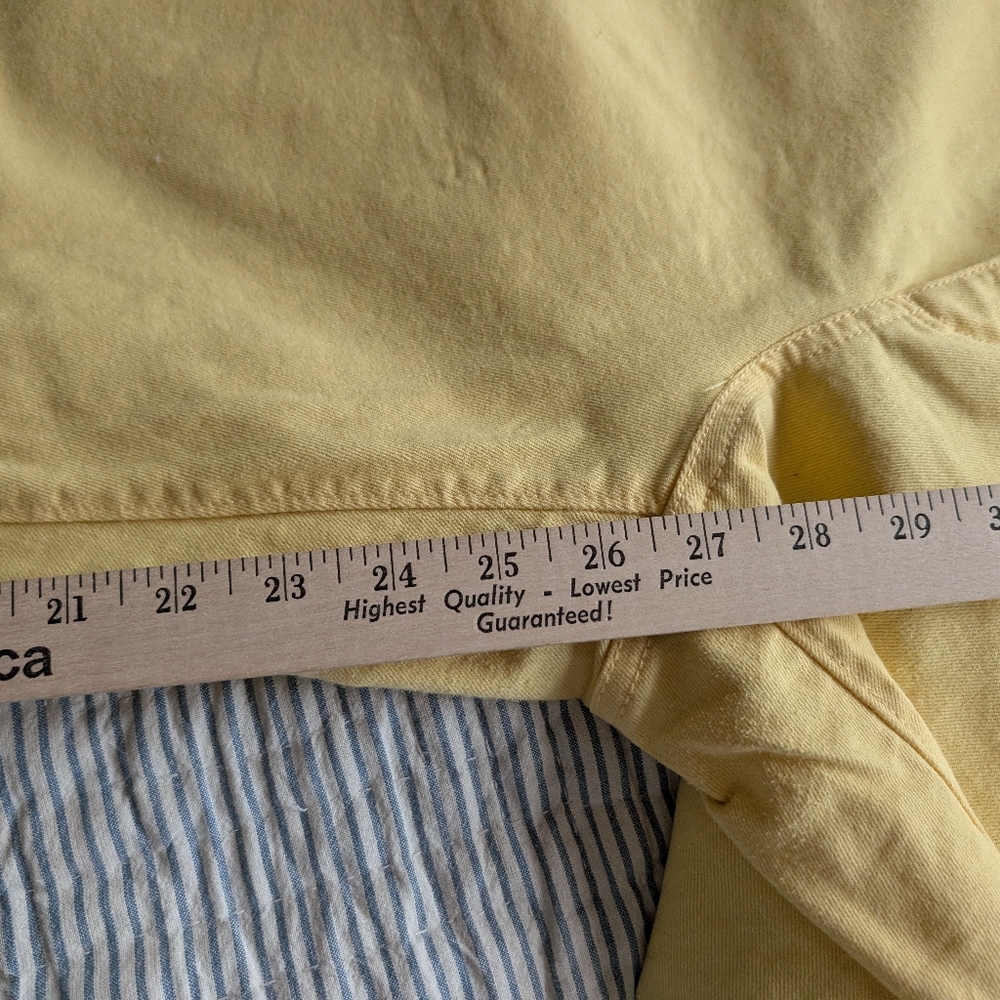 Loft Outlet Yellow Women's Jeans 16 Fringe Scallop Cuff - Picture 3 of 6